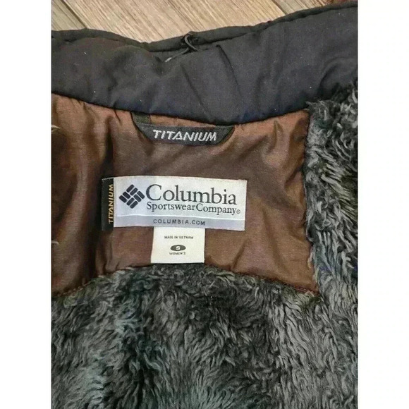 Columbia Titanium Jacket Womens S Brown Omni Tech Sherpa Lined Waterproof - Picture 7 of 11